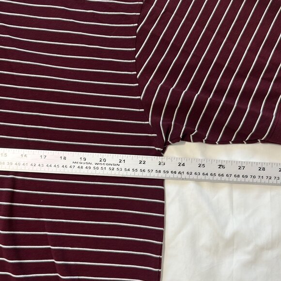 Top Flight  Brand men’s Polo T-shirt ,Size  L Maroon with stripes pre owned - Picture 9 of 14